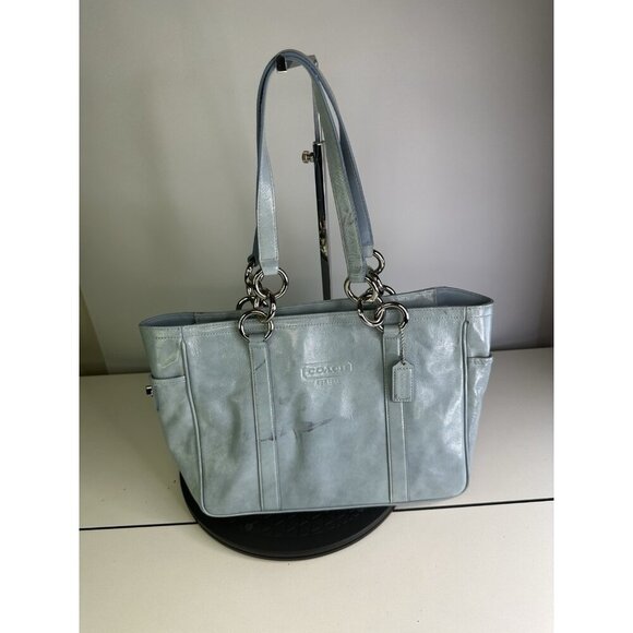 Coach Purse Gallery Eastwest  Tote B0973-F12839 Classic Beauty Chambray Blue - Picture 5 of 11